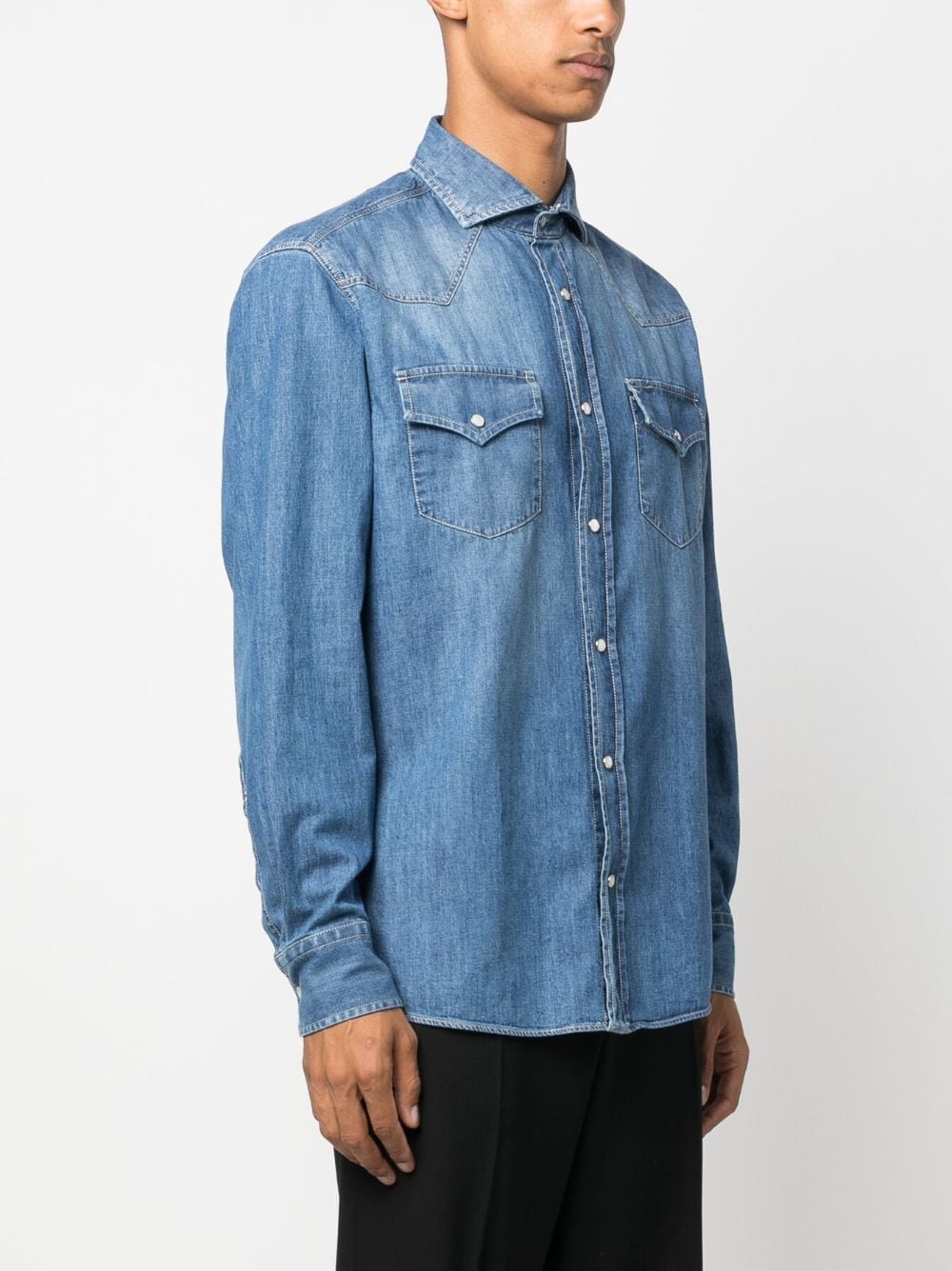 Brunello Cucinelli Denim Shirt Blue