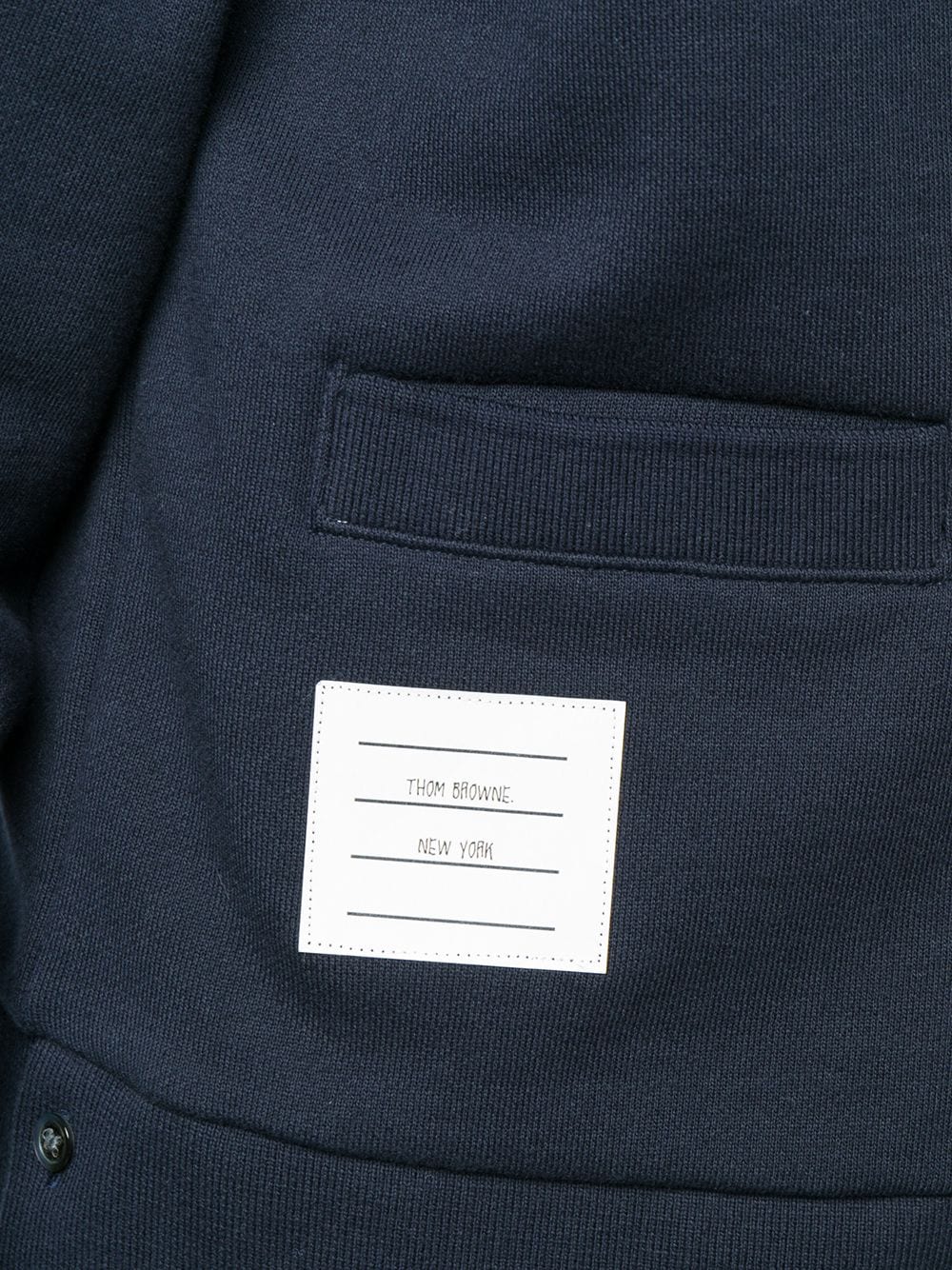 Thom Browne Navy/White Cotton Cardigan Blue