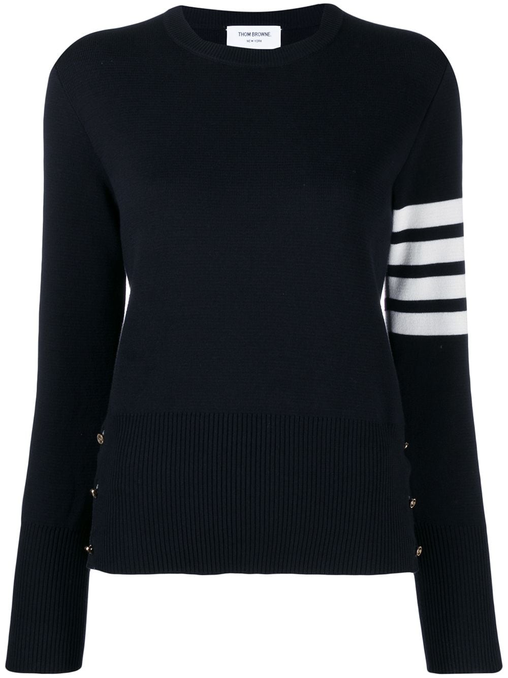 Thom Browne Cotton 4-Bar Sweater