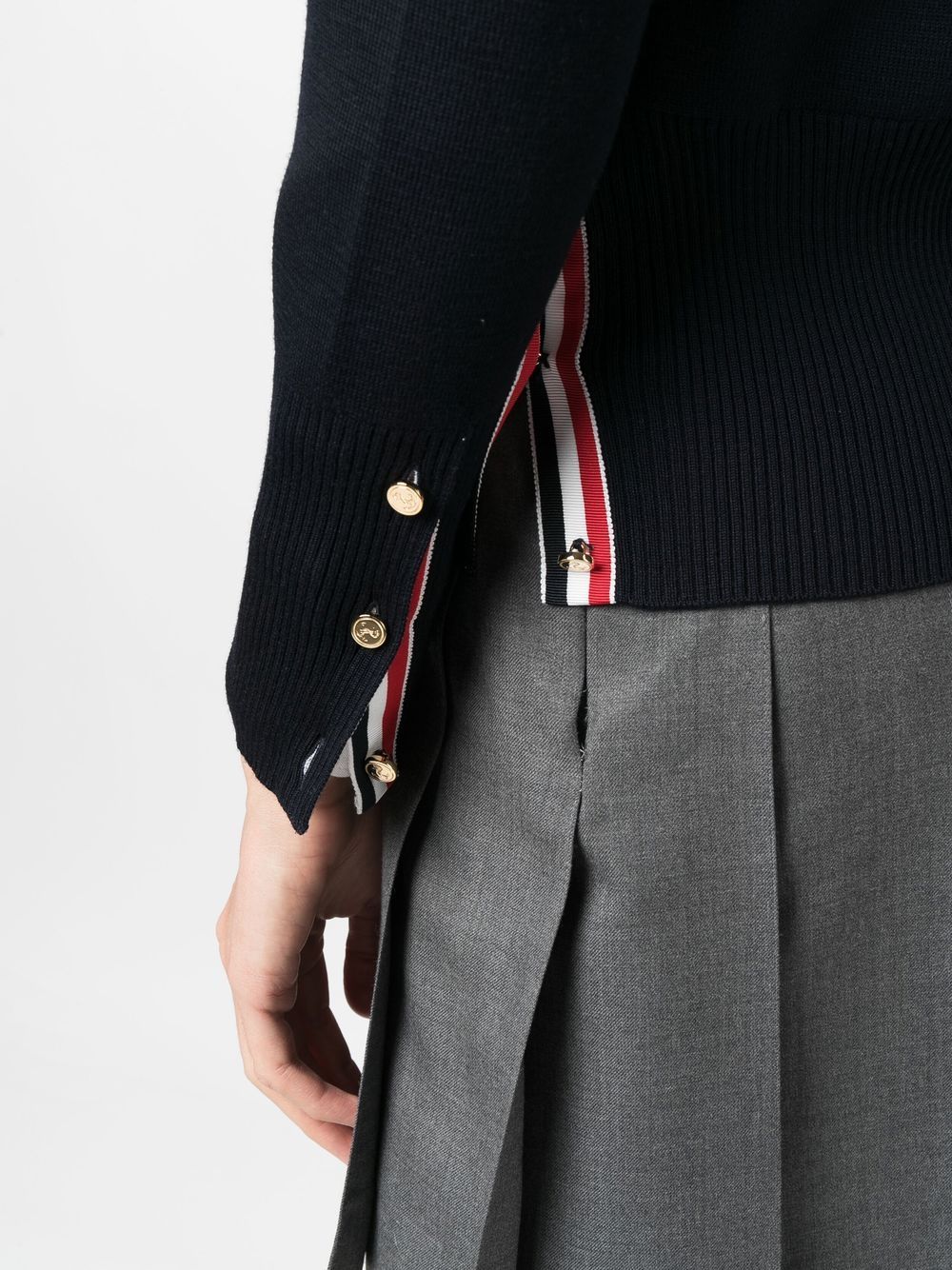 Thom Browne Merino Wool 4-Bar Cardigan