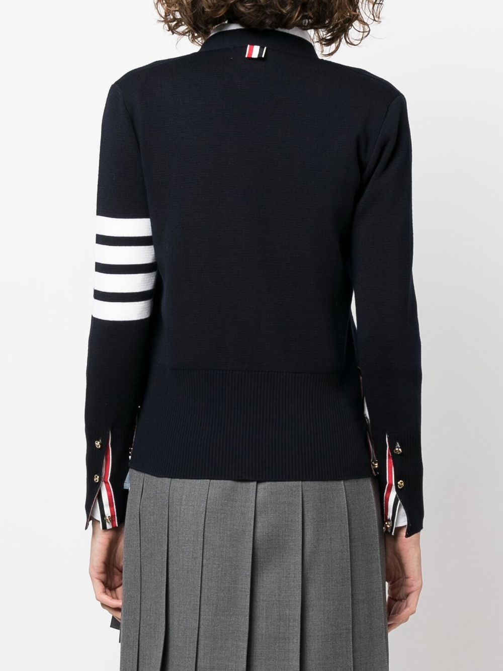 Thom Browne Merino Wool 4-Bar Cardigan