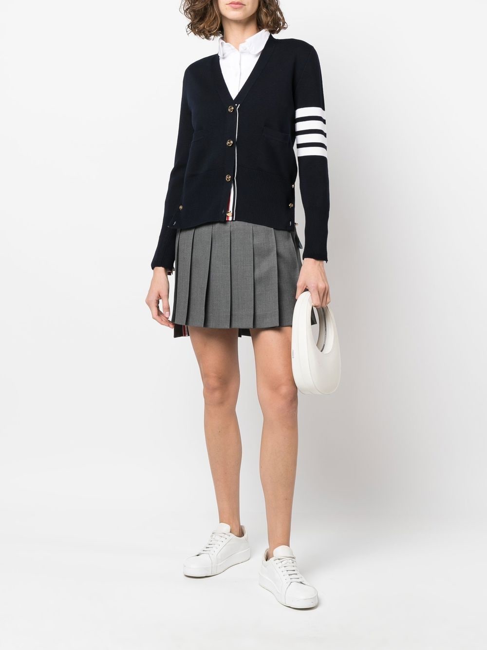 Thom Browne Merino Wool 4-Bar Cardigan