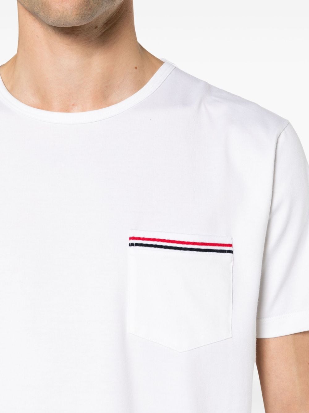 Thom Browne White Cotton T-Shirt