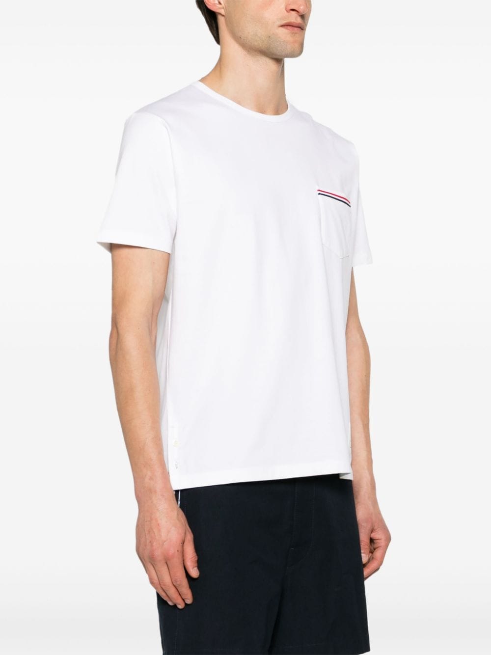 Thom Browne White Cotton T-Shirt