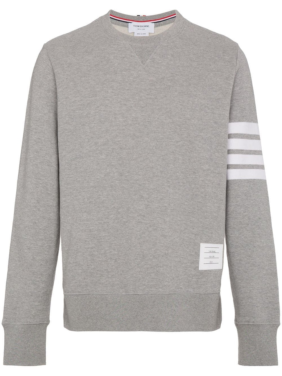 Thom Browne Light Grey Cotton Jersey Sweatshirt
