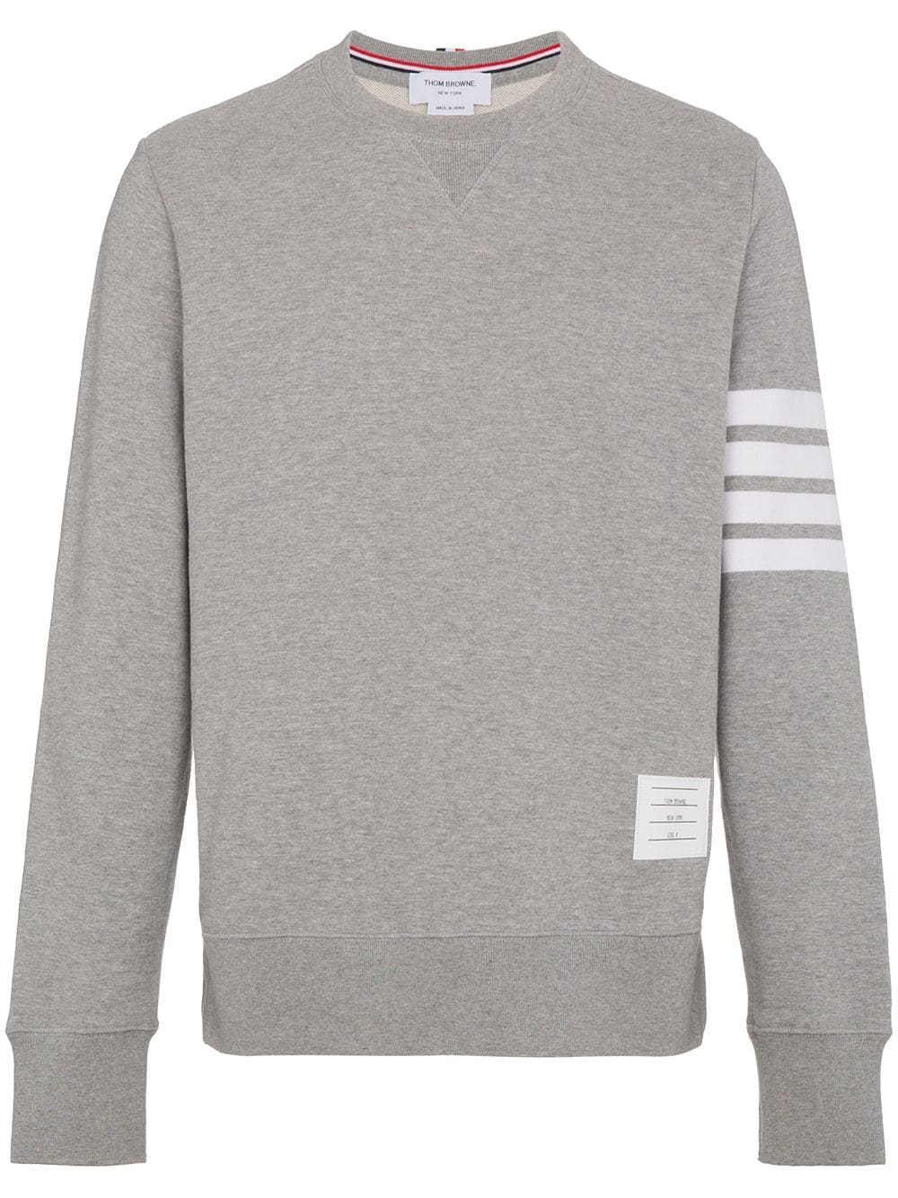 Thom Browne Light Grey Cotton Jersey Sweatshirt