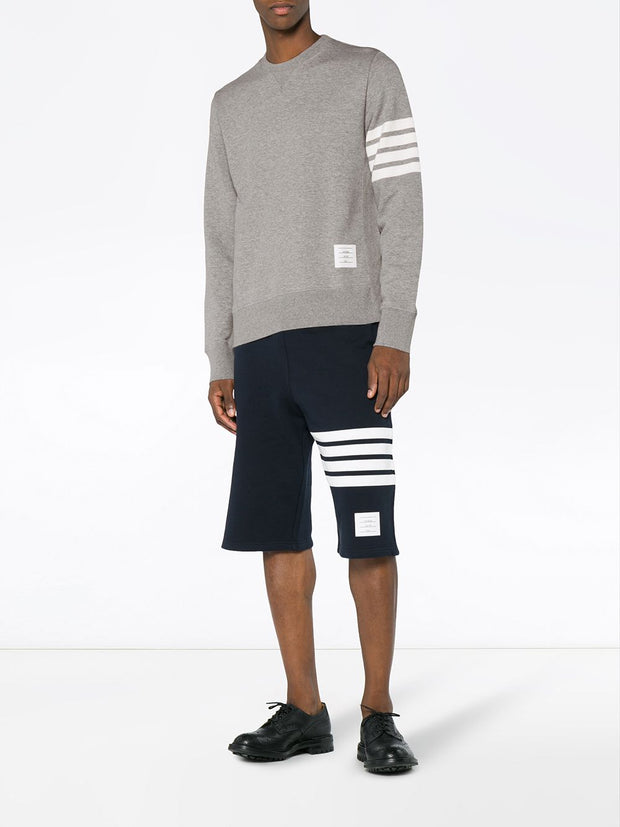 Thom Browne Light Grey Cotton Jersey Sweatshirt