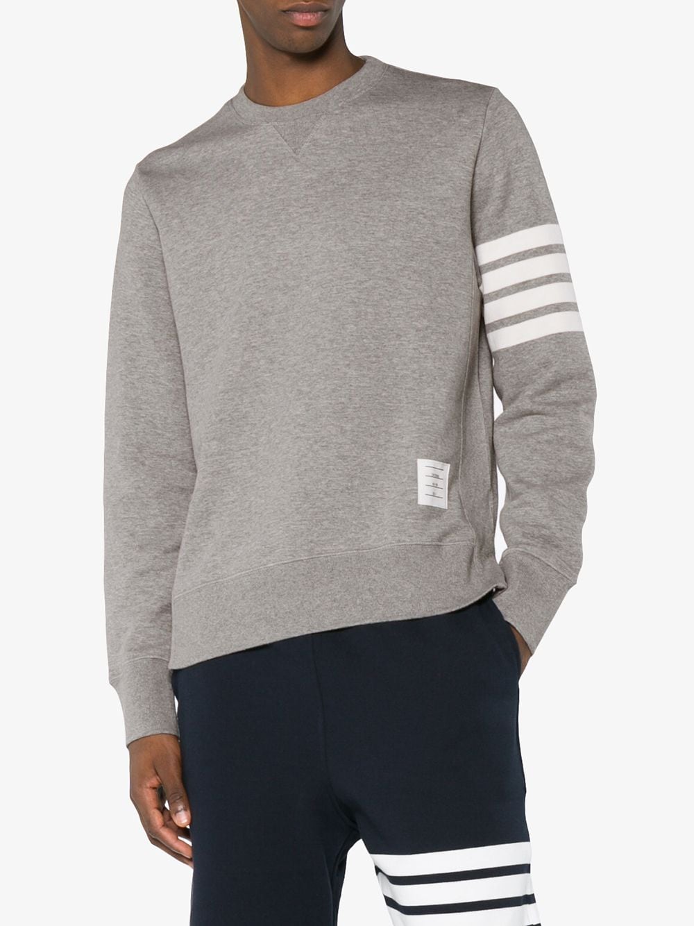 Thom Browne Light Grey Cotton Jersey Sweatshirt