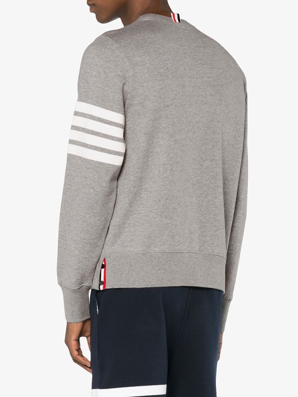 Thom Browne Light Grey Cotton Jersey Sweatshirt