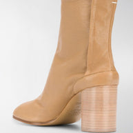 Maison Margiela Tabi Ankle Boots Leather In Brown