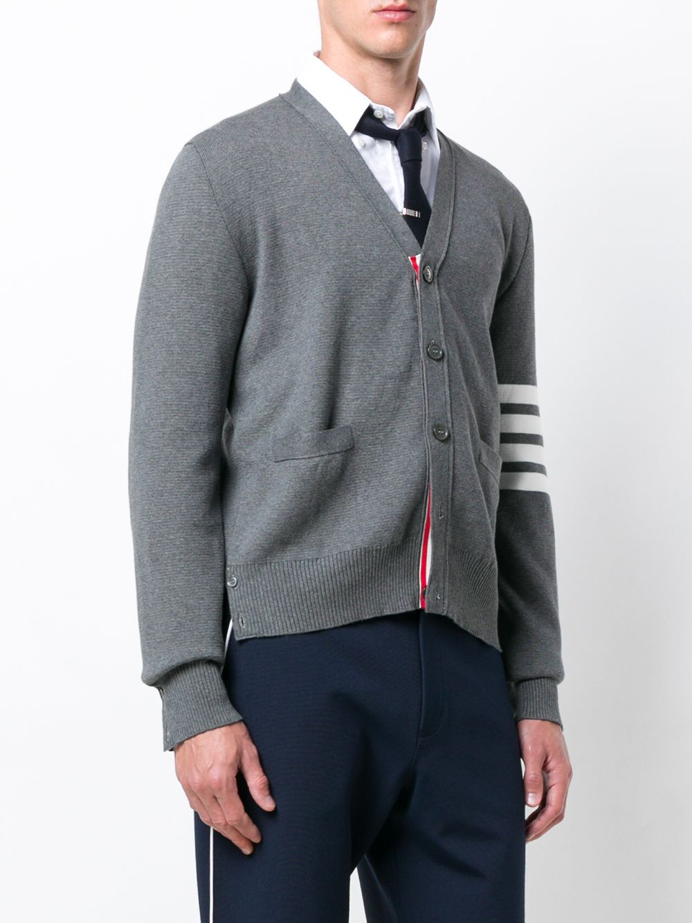 Thom Browne Grey Cotton Cardigan