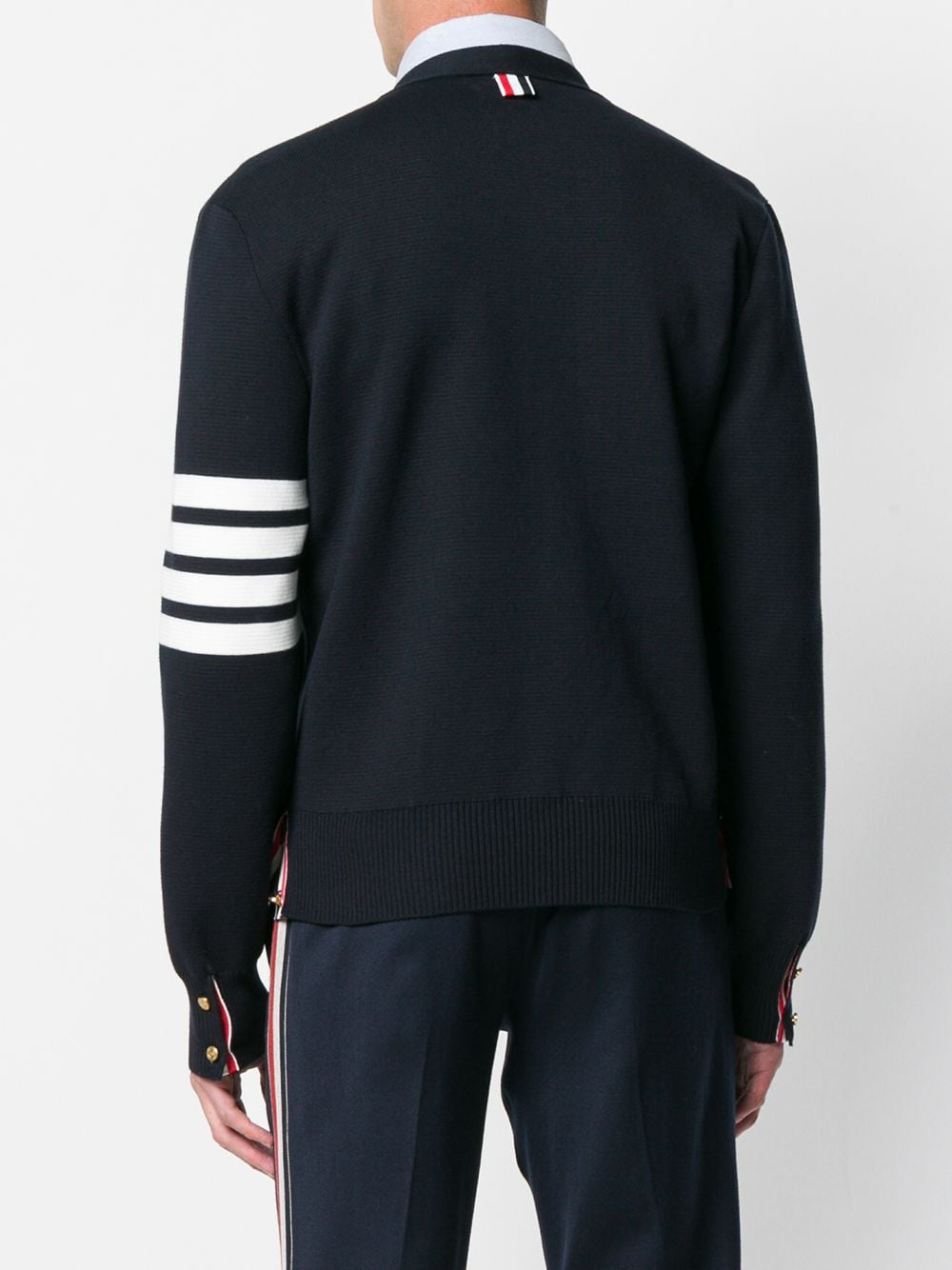 Thom Browne Navy Blue Cotton Cardigan