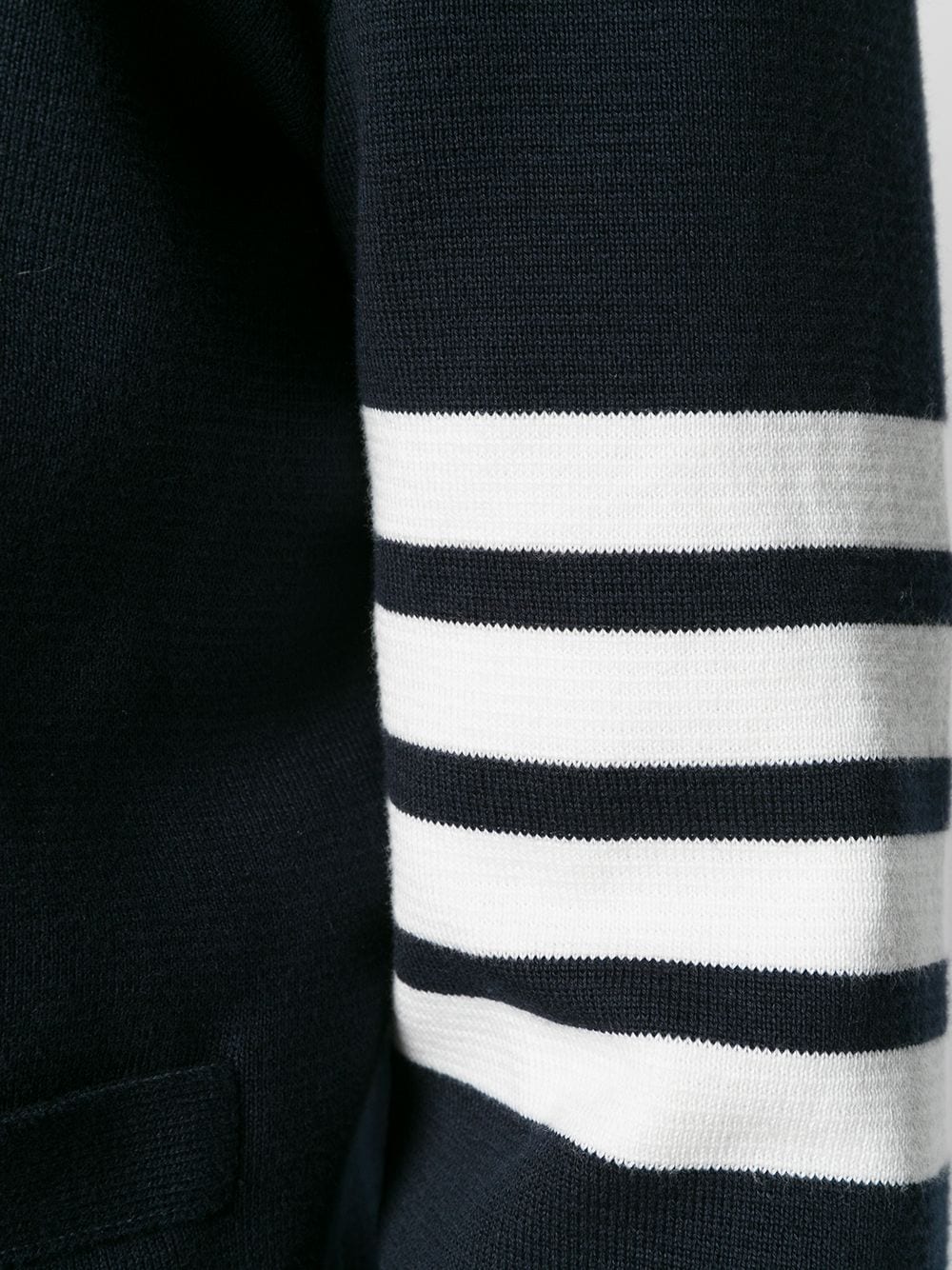 Thom Browne Navy Blue Cotton Cardigan