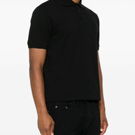 Saint Laurent Piqué Polo Shirt In Black