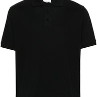 Saint Laurent Piqué Polo Shirt In Black