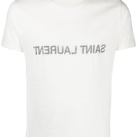 Saint Laurent  Reverse Logo Print T-shirt White