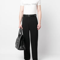 Saint Laurent  Reverse Logo Print T-shirt White