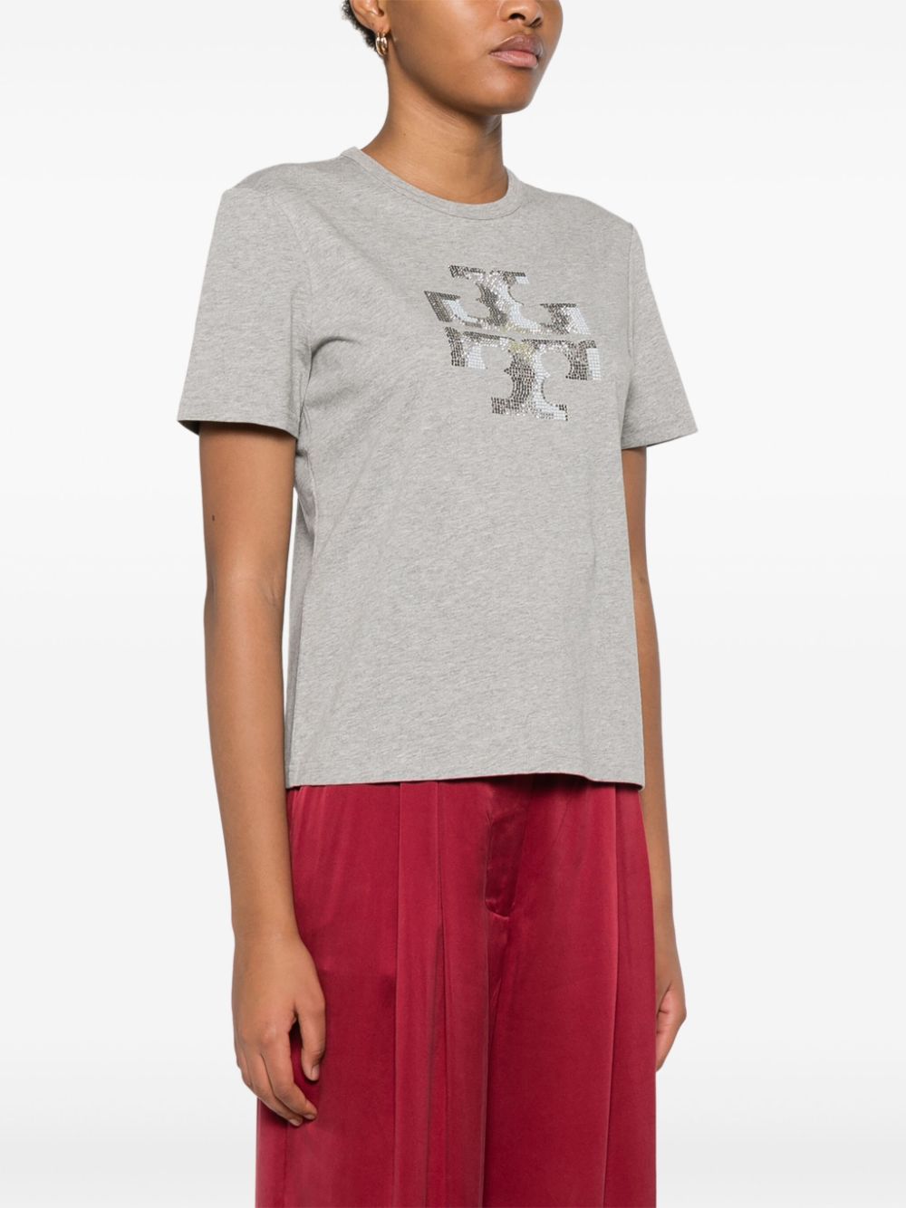 Tory Burch Grey Cotton T-Shirt