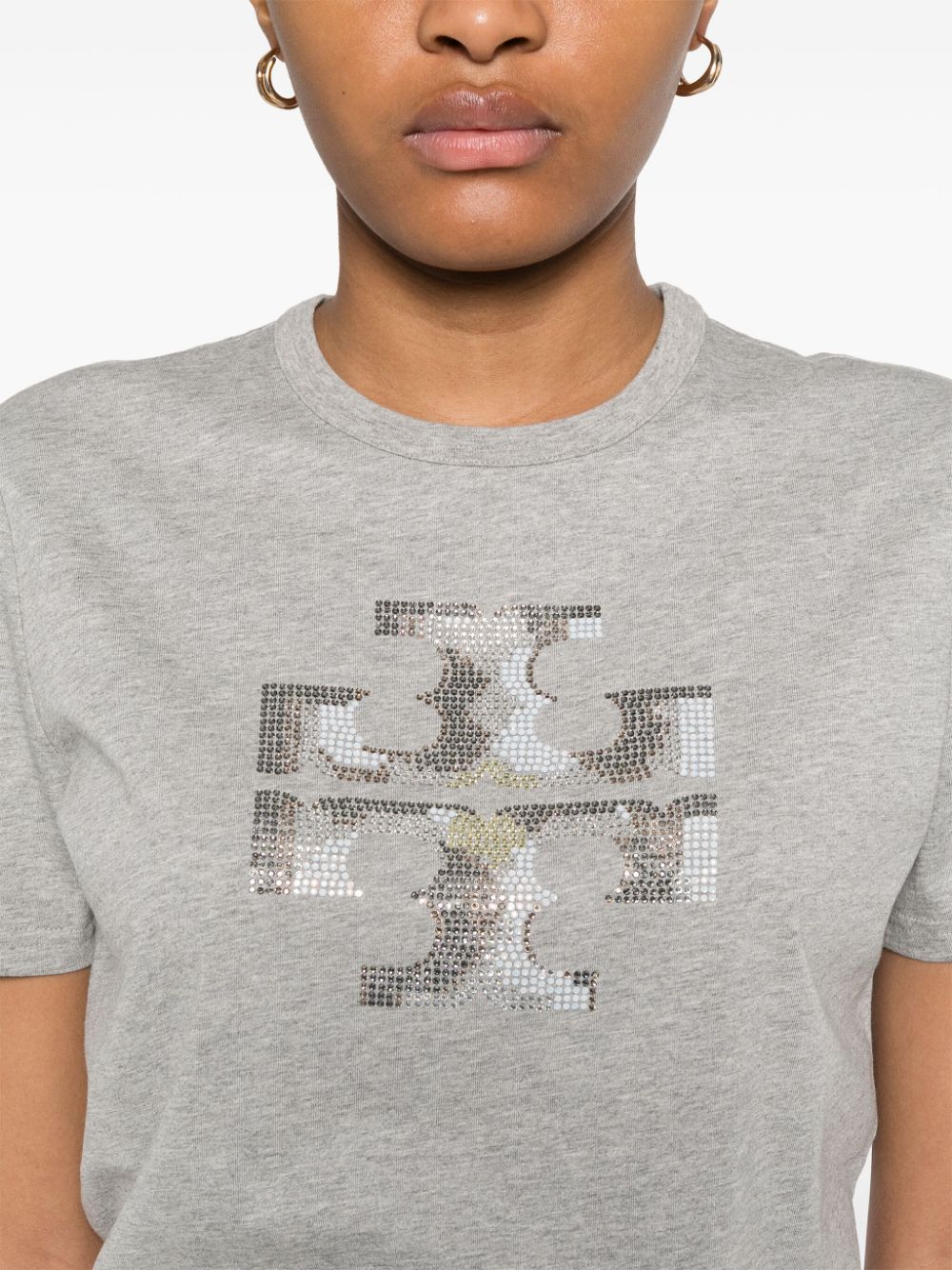 Tory Burch Grey Cotton T-Shirt