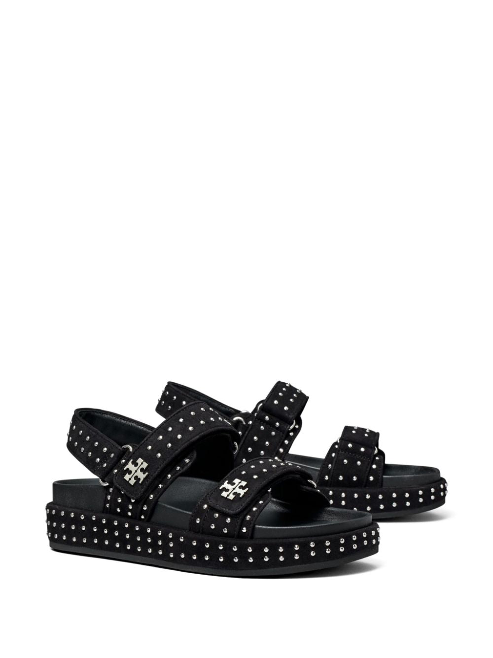 Tory Burch Kira Studded Sporty Sandals Black