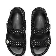 Tory Burch Kira Studded Sporty Sandals Black