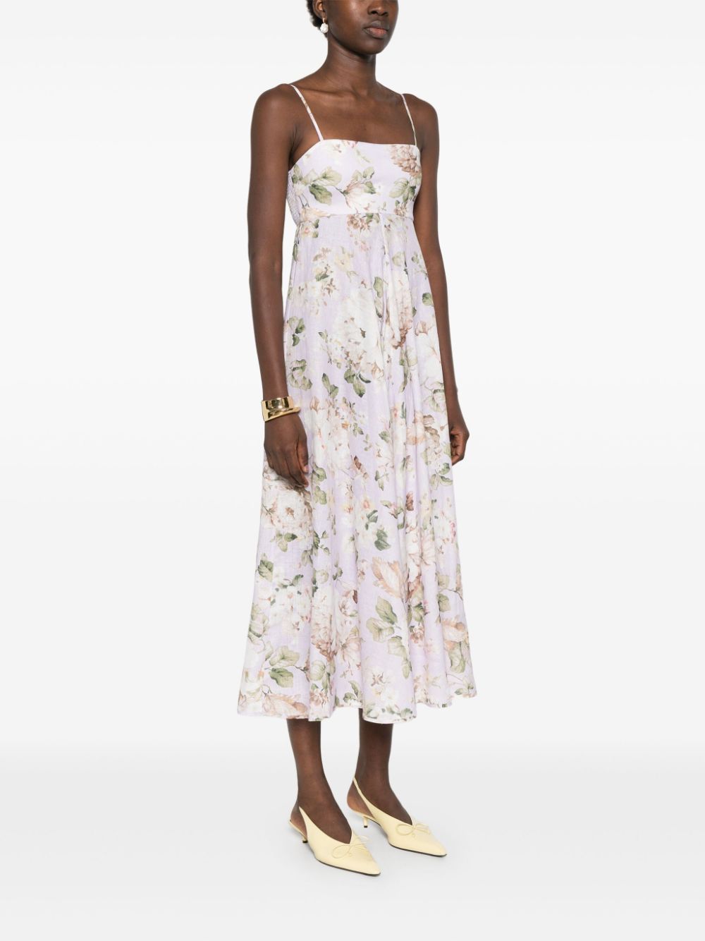 Zimmermann Acacia Midi Dress Lilac