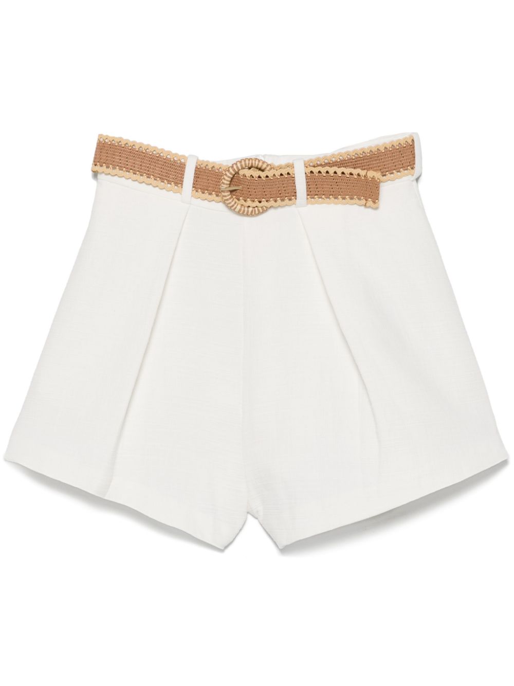 Zimmermann Acacia Tuck Shorts In White