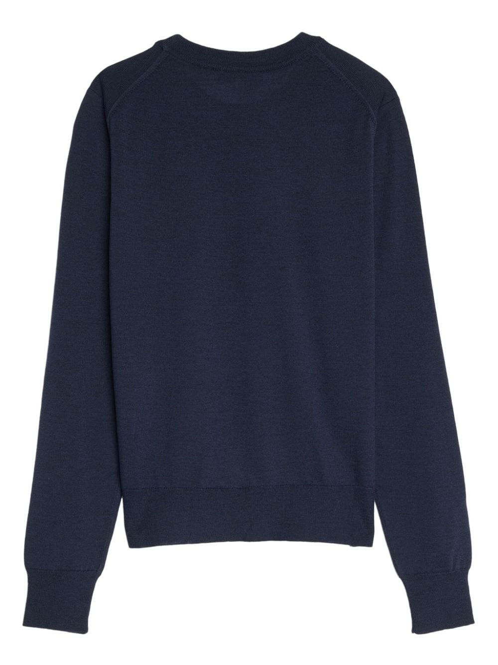 MAISON KITSUNE' Wool Baby Fox Patch Sweater Blue