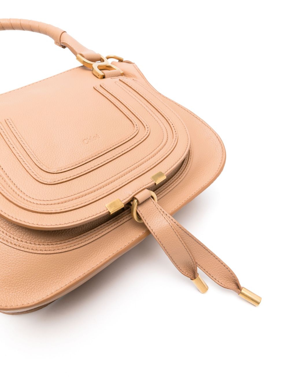 Chloè Small Marcie Handbag In Beige