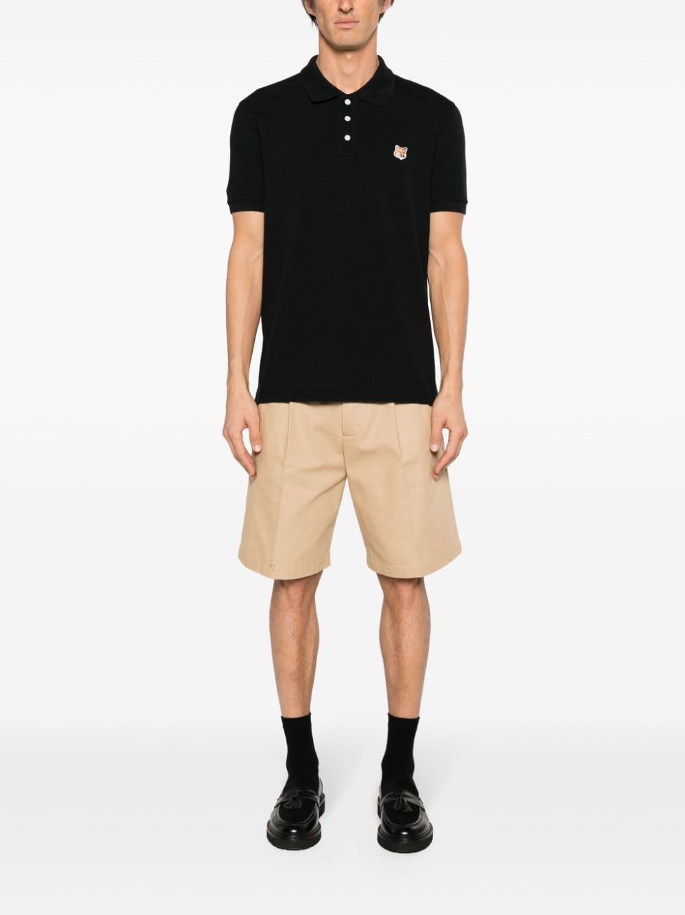 MAISON KITSUNE' Polo Shirt In Black