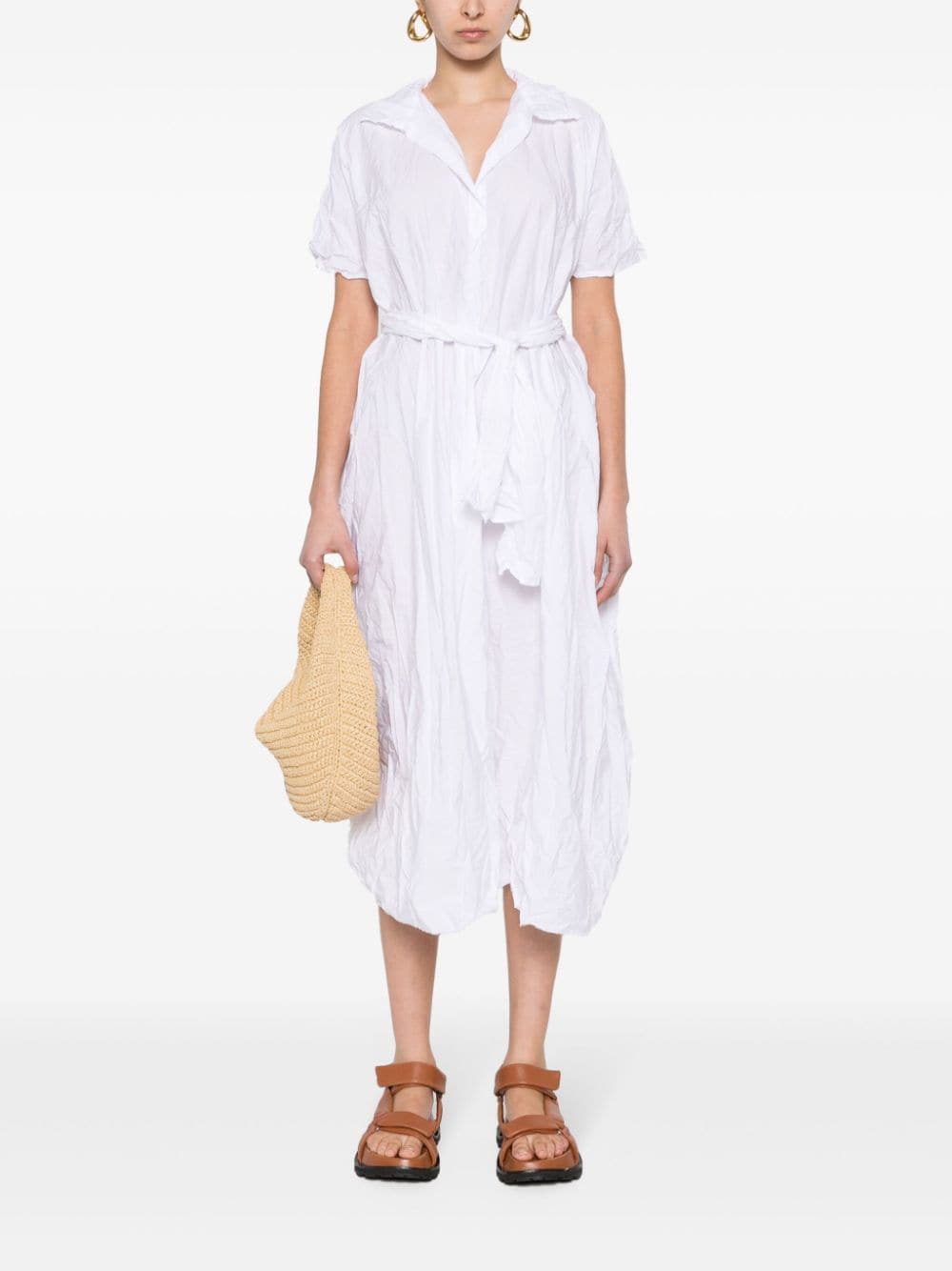 Daniela Gregis Cotton Midi Shirt Dress in White