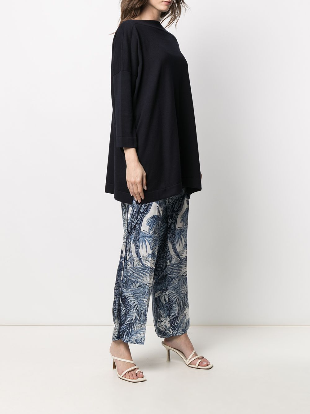 Daniela Gregis Cotton Boat-neck Sweater In Blue
