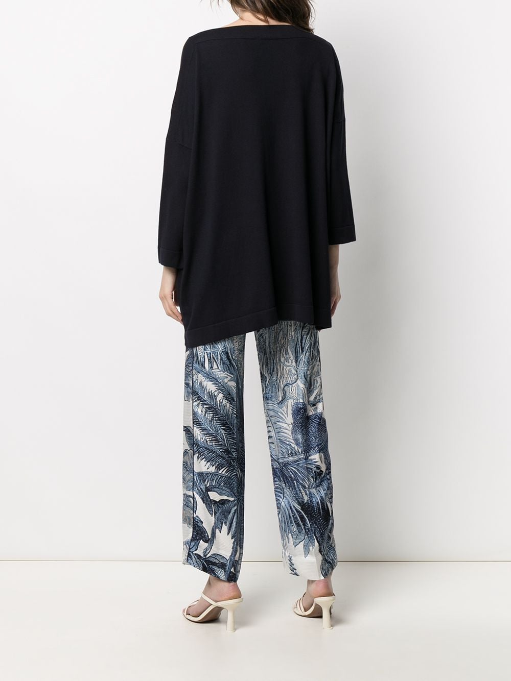 Daniela Gregis Cotton Boat-neck Sweater In Blue