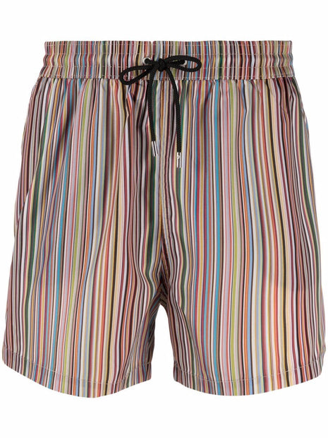 Paul Smith Striped Swim Shorts In MultiColour
