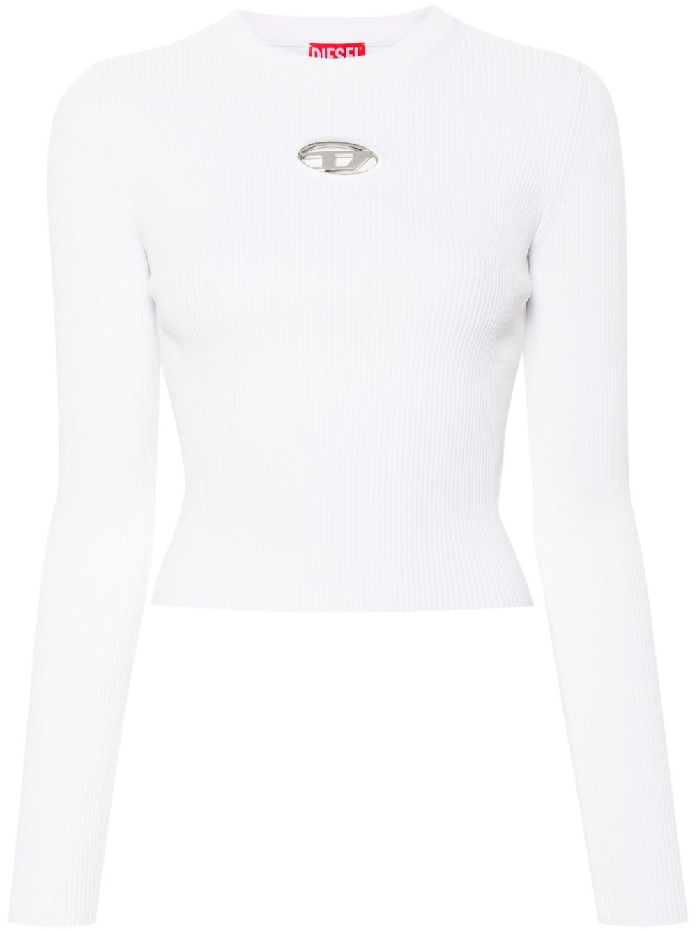 Diesel Fine Ribbed Top White