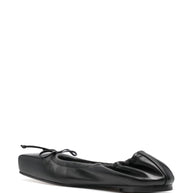 JACQUEMUS Square Toe Ballet Flats in Black
