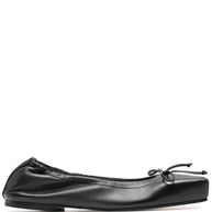 JACQUEMUS Square Toe Ballet Flats in Black