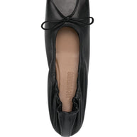 JACQUEMUS Square Toe Ballet Flats in Black