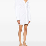 JACQUEMUS Mini Shirt Dress In White