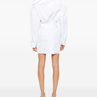 JACQUEMUS Mini Shirt Dress In White