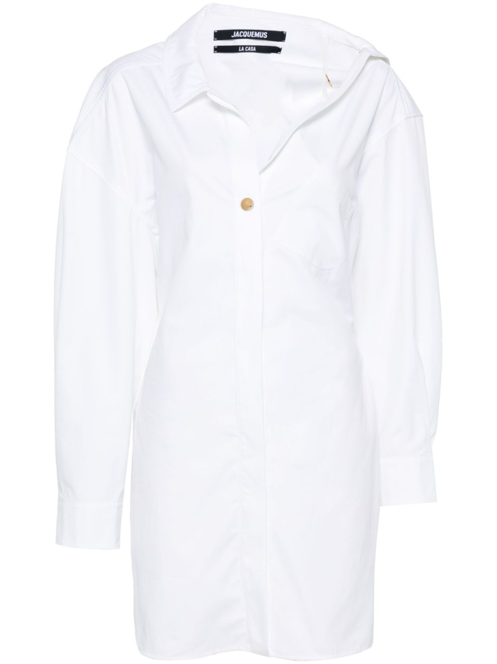 JACQUEMUS Mini Shirt Dress In White