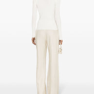 JACQUEMUS Le Haut Pralu Ribbed Top In White