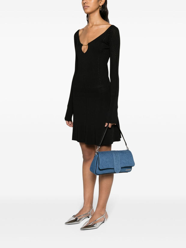 JACQUEMUS La Mini Robe Pralu Dress In Black