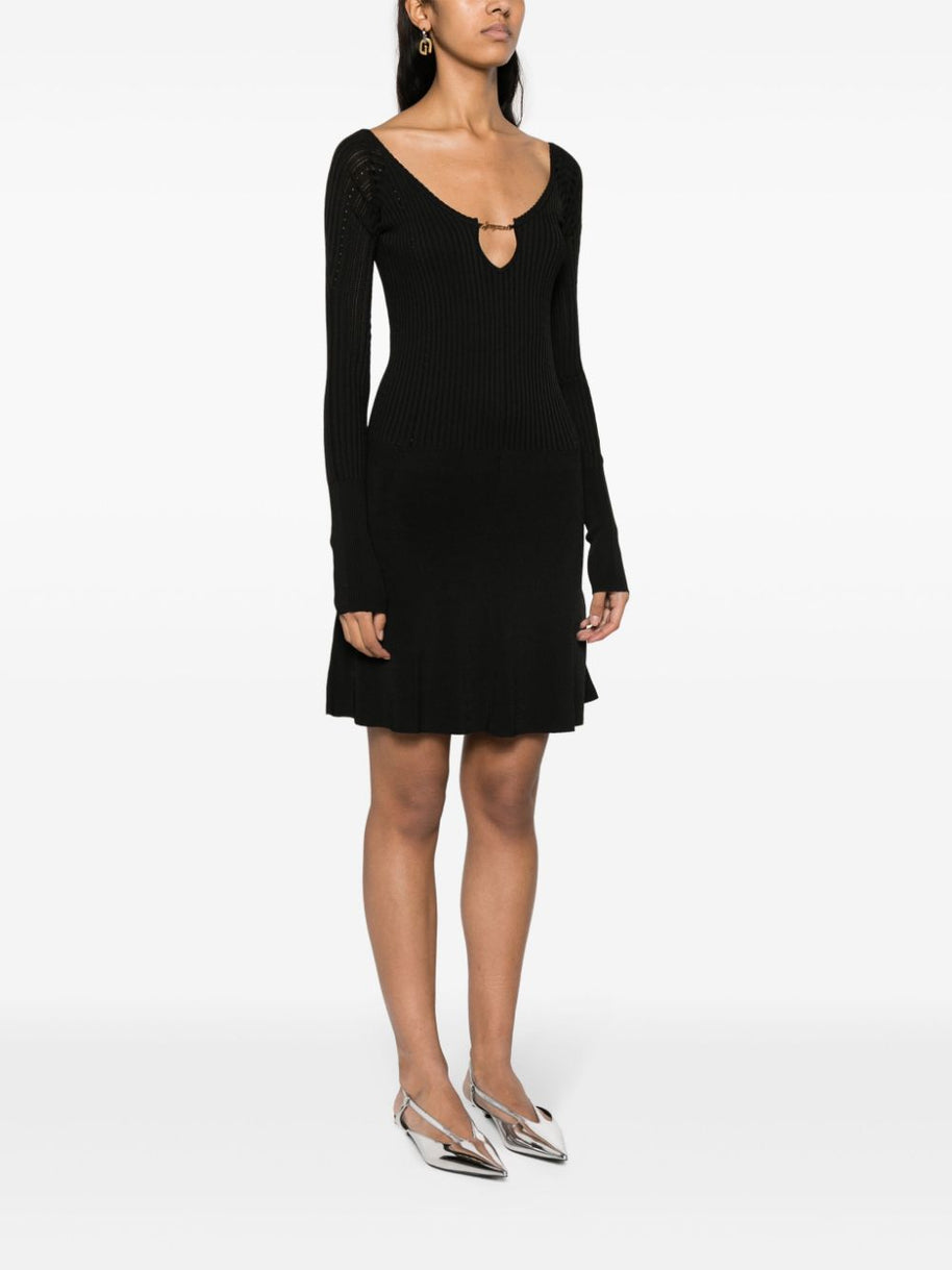 JACQUEMUS La Mini Robe Pralu Dress In Black