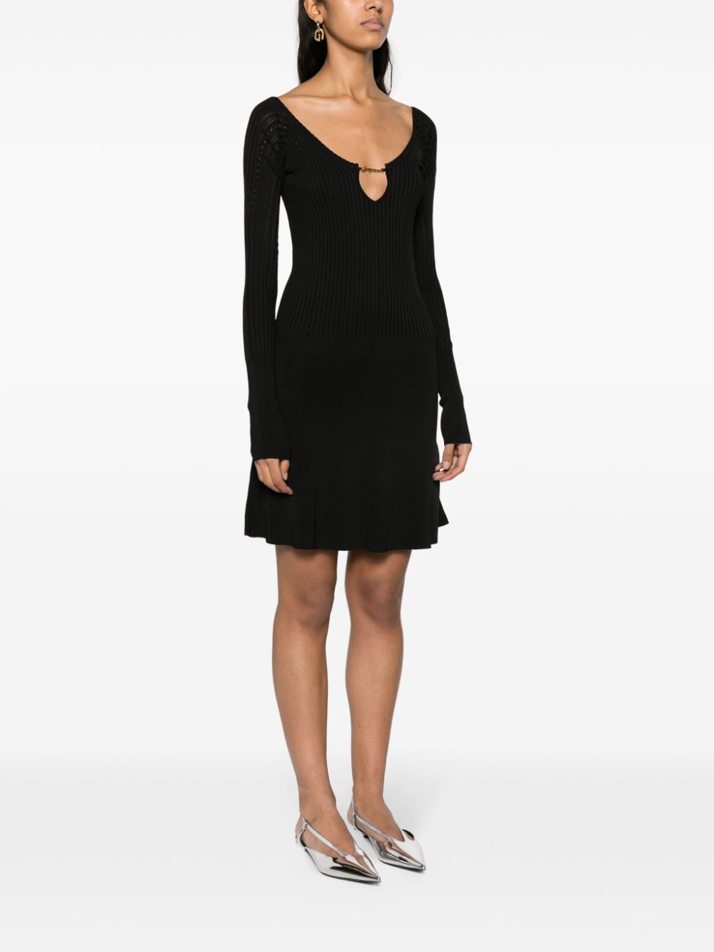 JACQUEMUS La Mini Robe Pralu Dress In Black