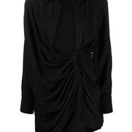 JACQUEMUS Bahia Draped Mini Dress In Black