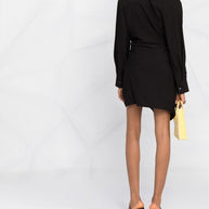 JACQUEMUS Bahia Draped Mini Dress In Black