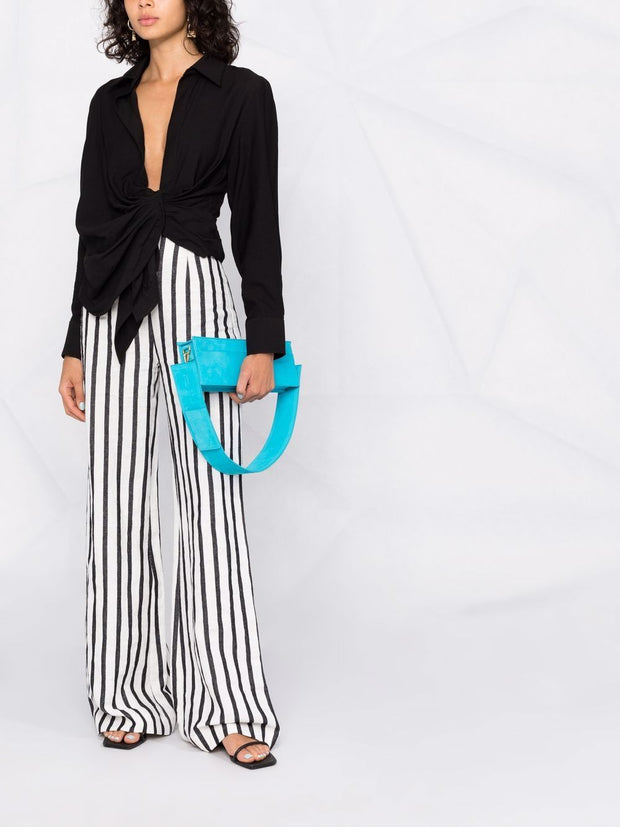 JACQUEMUS Bahia Tied Sash Shirt In Black