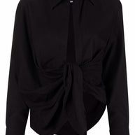 JACQUEMUS Bahia Tied Sash Shirt In Black
