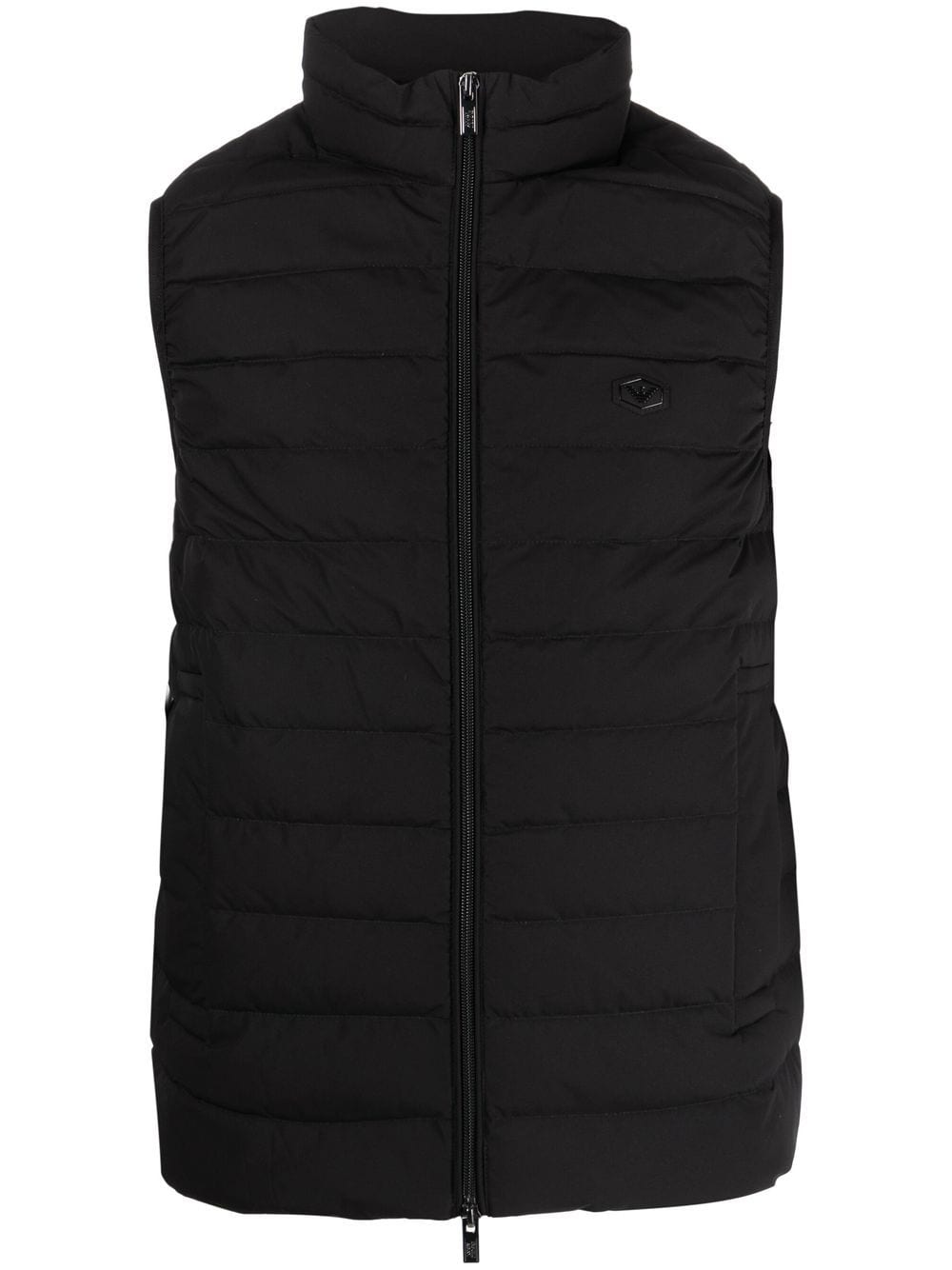 Emporio Armani Quilted Vest In Black